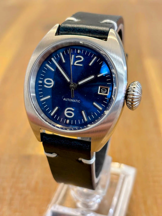 Lady's Blue sunburst automatic watch